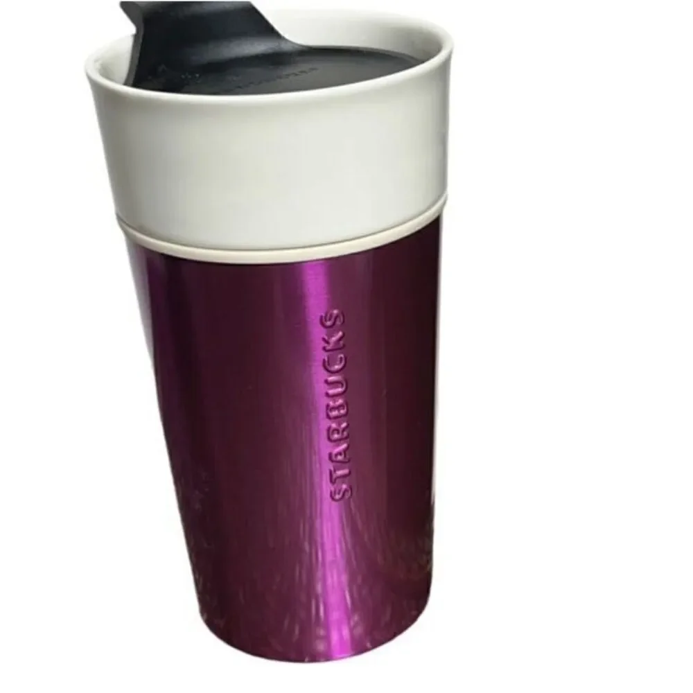 Starbucks 2013 Purple Ceramic Tumbler with Lid 12oz